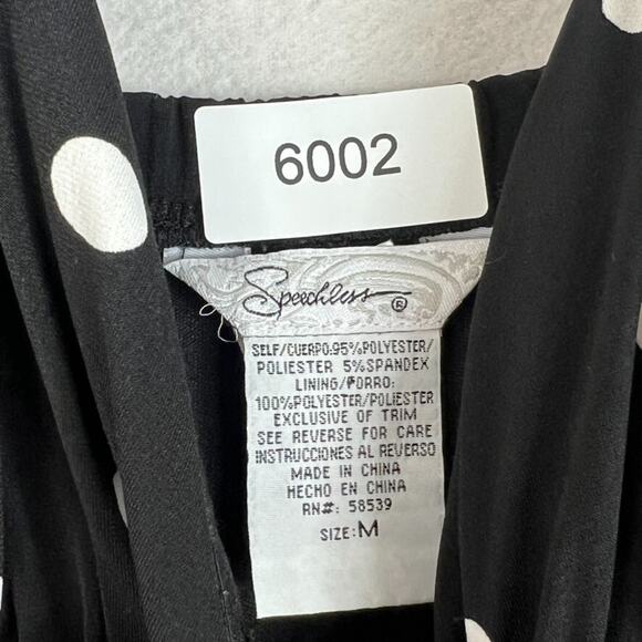 Speechless Womens Size Medium Black & White Polka Dot Print Summer Dress Y2k - Picture 3 of 7
